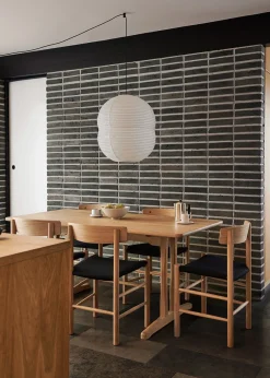 J39 Folkestolen Sædepolstret, Sort Læder af Børge Mogensen<Fredericia Furniture Outlet