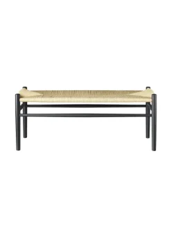 J83B Bænk, sortlakeret bøg fra<FDB Møbler Outlet