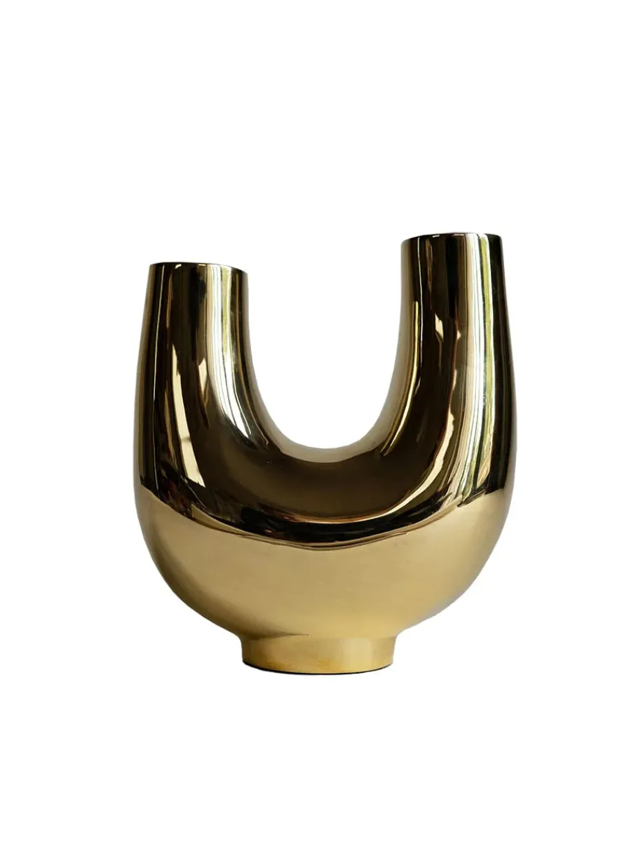 Kazumi StudioVase, gold fra Hein<Hein Studio Discount