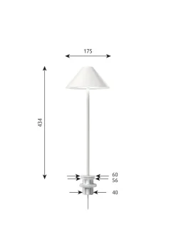 Keglen Bordlampe fra<Louis Poulsen Best