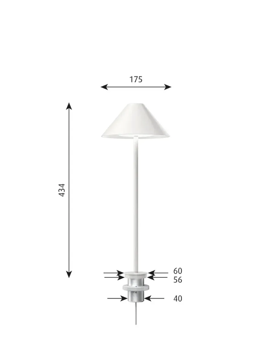 Keglen Bordlampe fra<Louis Poulsen Best