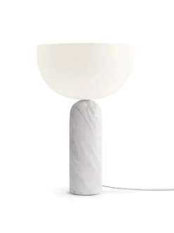 Kizu Bordlampe Large, White Marble fra<New Works Outlet