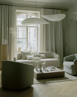 Kizu Bordlampe Large, White Marble fra<New Works Outlet