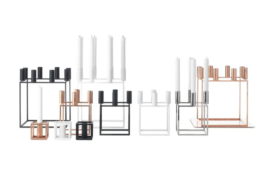 Kubus 1 Lysestage, hvid fra<Audo Copenhagen Hot