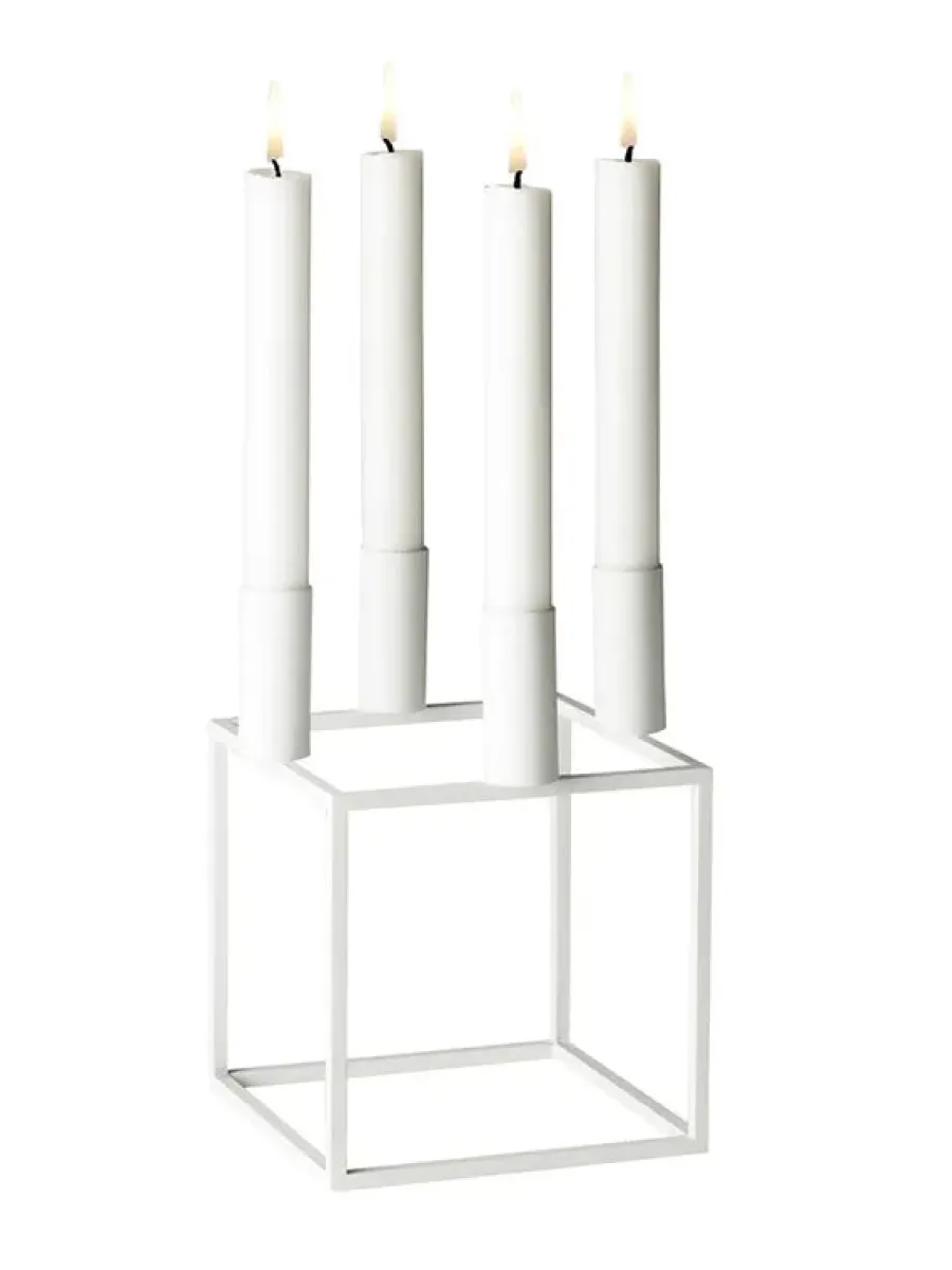 Kubus 4 Lysestage, ivory fra<Audo Copenhagen Clearance