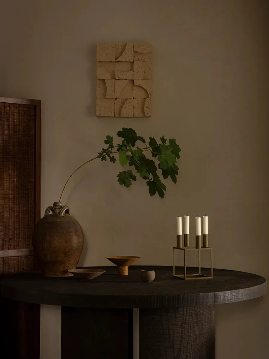 Kubus 4 Lysestage, ivory fra<Audo Copenhagen Clearance