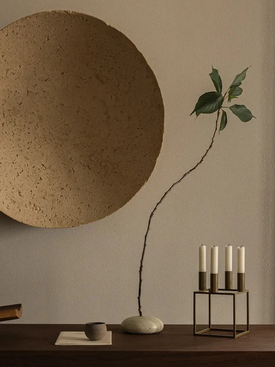 Kubus 4 Lysestage, ivory fra<Audo Copenhagen Clearance