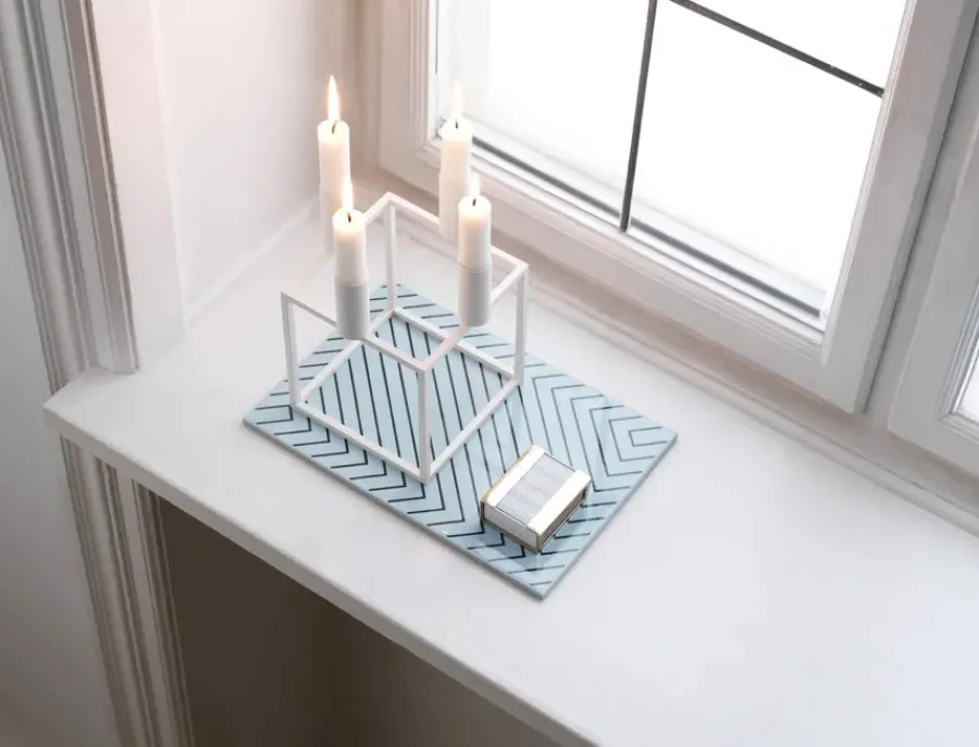 Kubus 4 Lysestage, olive fra<Audo Copenhagen New