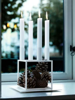 Kubus 4 Lysestage, olive fra<Audo Copenhagen New