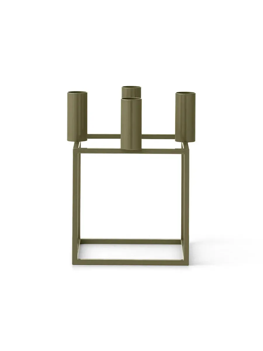 Kubus 4 Lysestage, olive fra<Audo Copenhagen New