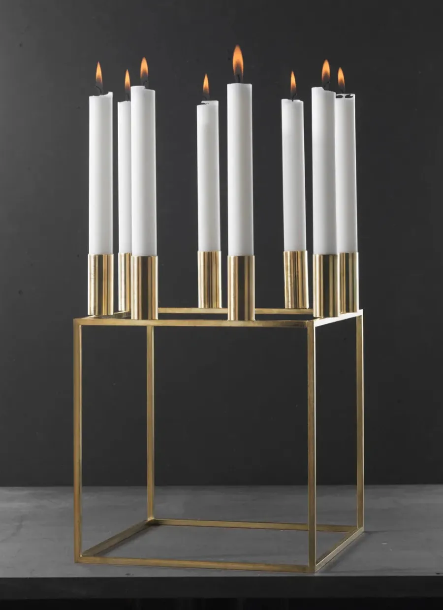 Kubus 8 Lysestage, sort fra<Audo Copenhagen New