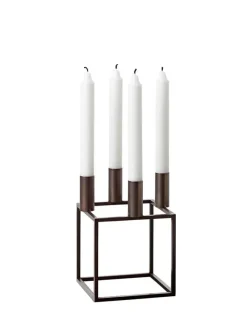 Kubus 4 Lysestage, zink fra<Audo Copenhagen Outlet