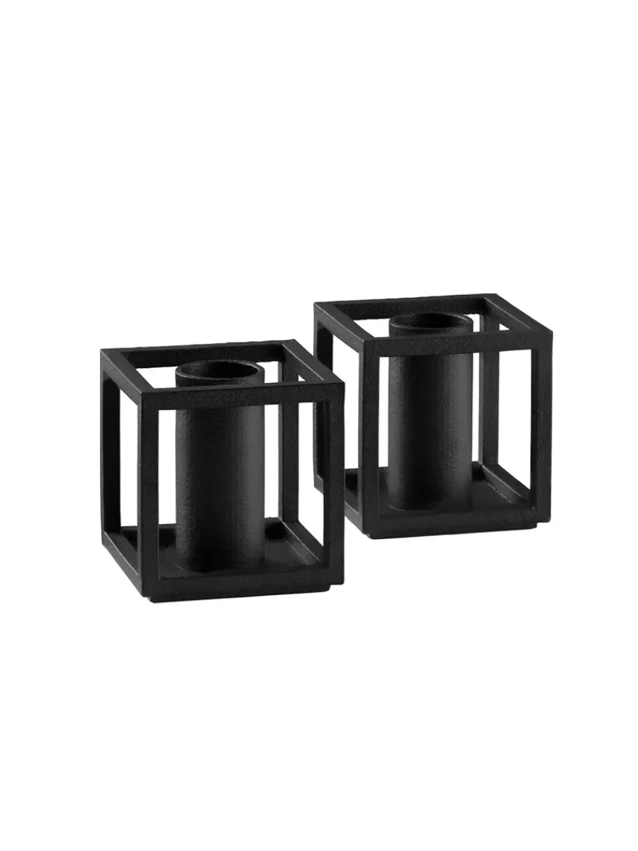 Kubus Micro lysestager, sort fra<Audo Copenhagen Clearance