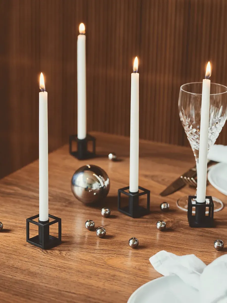 Kubus Micro lysestager, sort fra<Audo Copenhagen Clearance