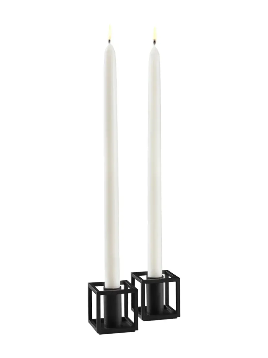 Kubus Micro lysestager, sort fra<Audo Copenhagen Clearance