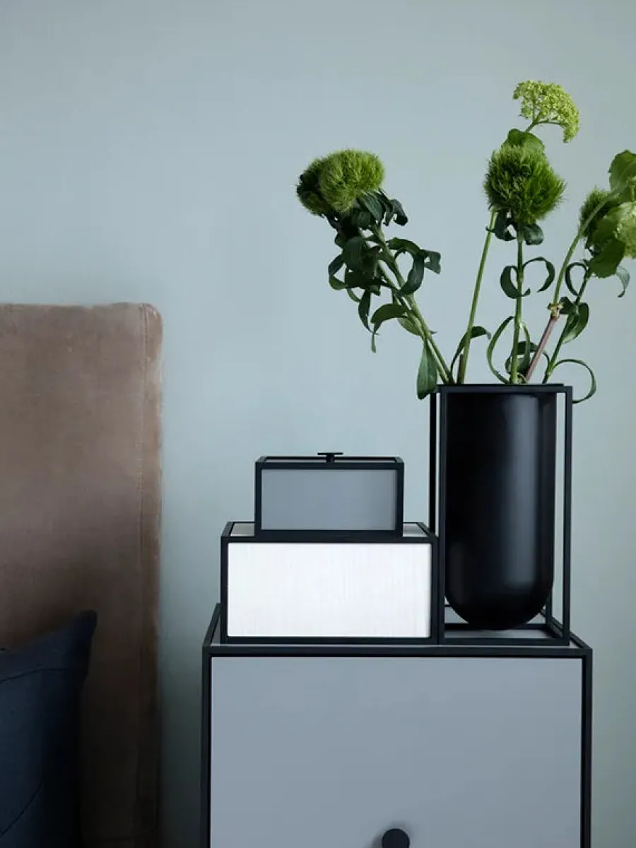 Kubus Vase Lolo, sort fra<Audo Copenhagen Sale