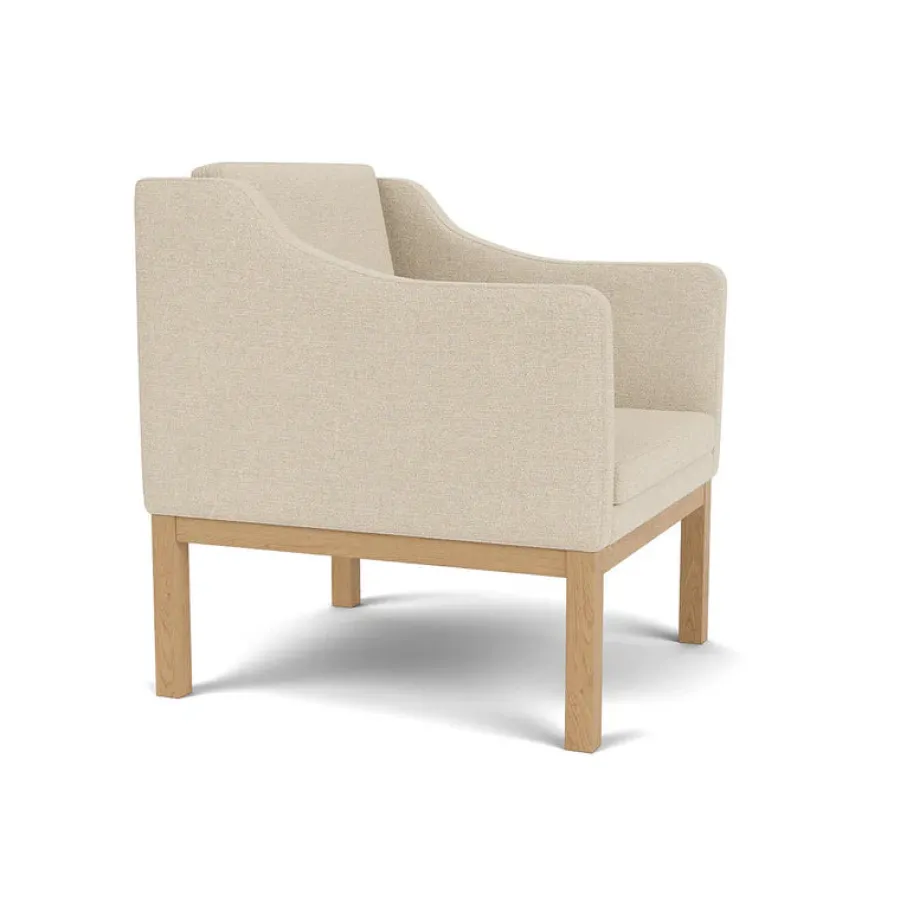 L46 MK155 lænestol, beige tekstil af Mogens Koch<FDB Møbler Hot