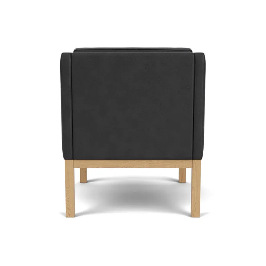 L46 MK155 lænestol, sort læder af Mogens Koch<FDB Møbler Sale