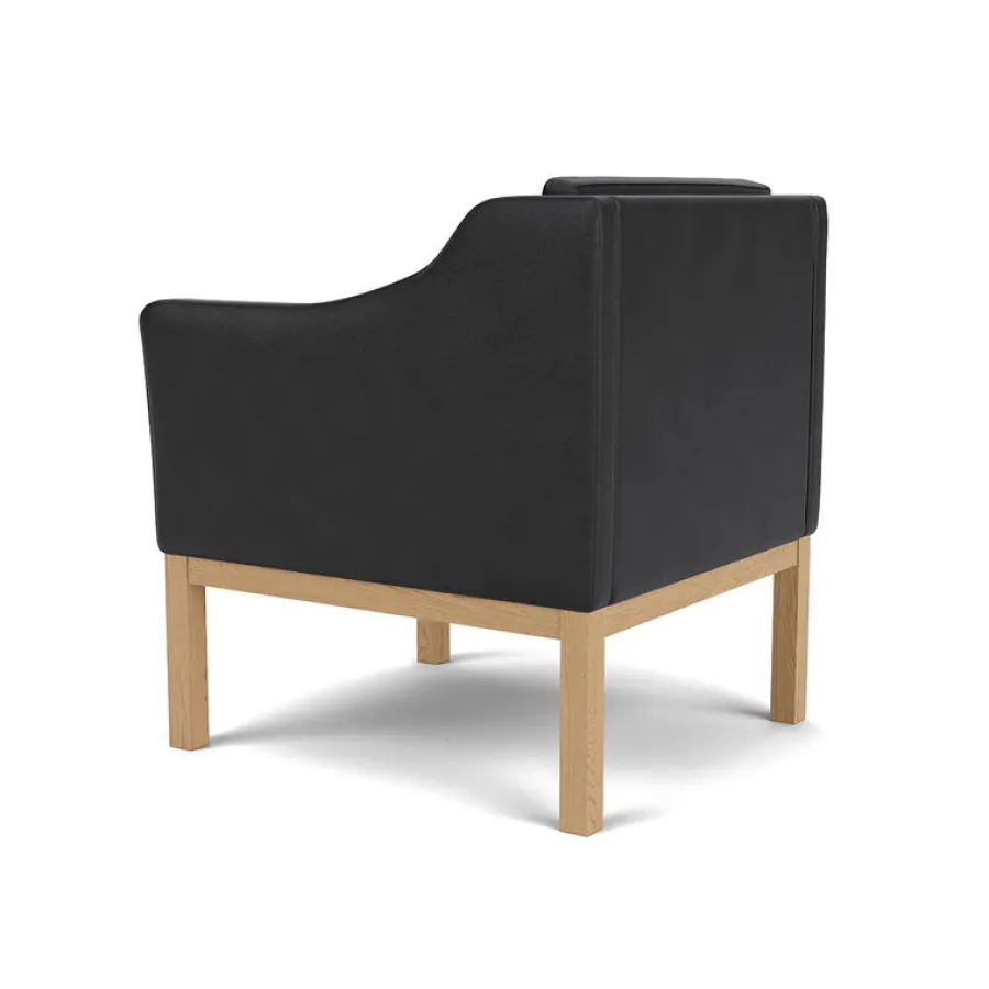 L46 MK155 lænestol, sort læder af Mogens Koch<FDB Møbler Sale