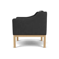 L46 MK155 lænestol, sort læder af Mogens Koch<FDB Møbler Sale