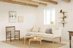 L43 MK46 Sofa, beige tekstil af Mogens Koch<FDB Møbler Best