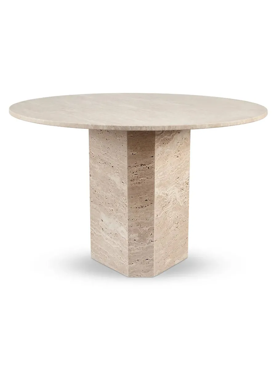 Lago Spisebord, travertin silver fra<Wabi Sabi Nordic Online