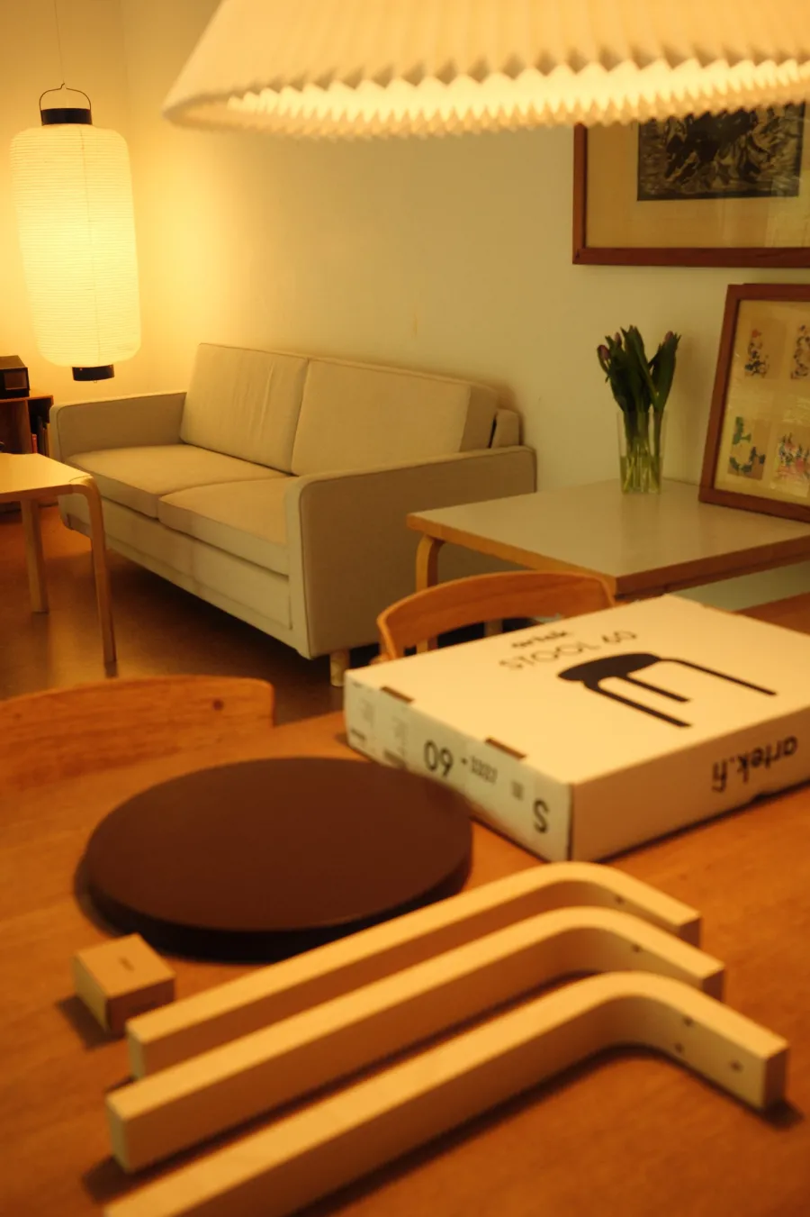 Limited Edition Stool 60, Mahogany Brown fra<Artek Clearance