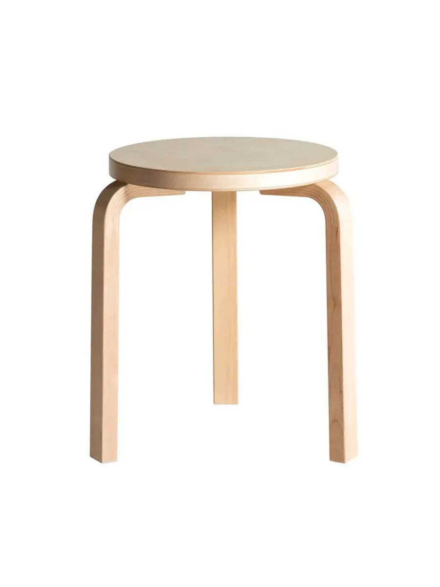Limited Edition Stool 60, Mahogany Brown fra<Artek Clearance