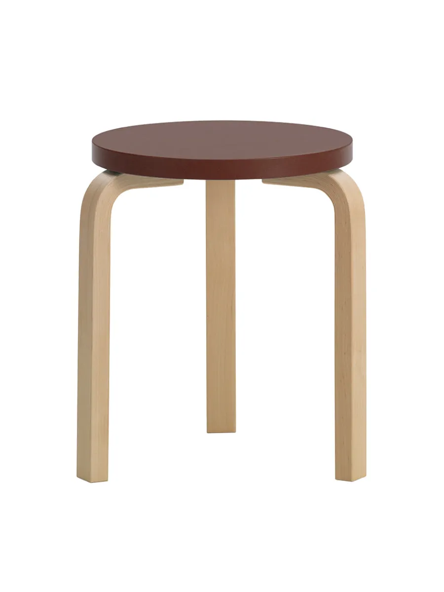 Limited Edition Stool 60, Mahogany Brown fra<Artek Clearance