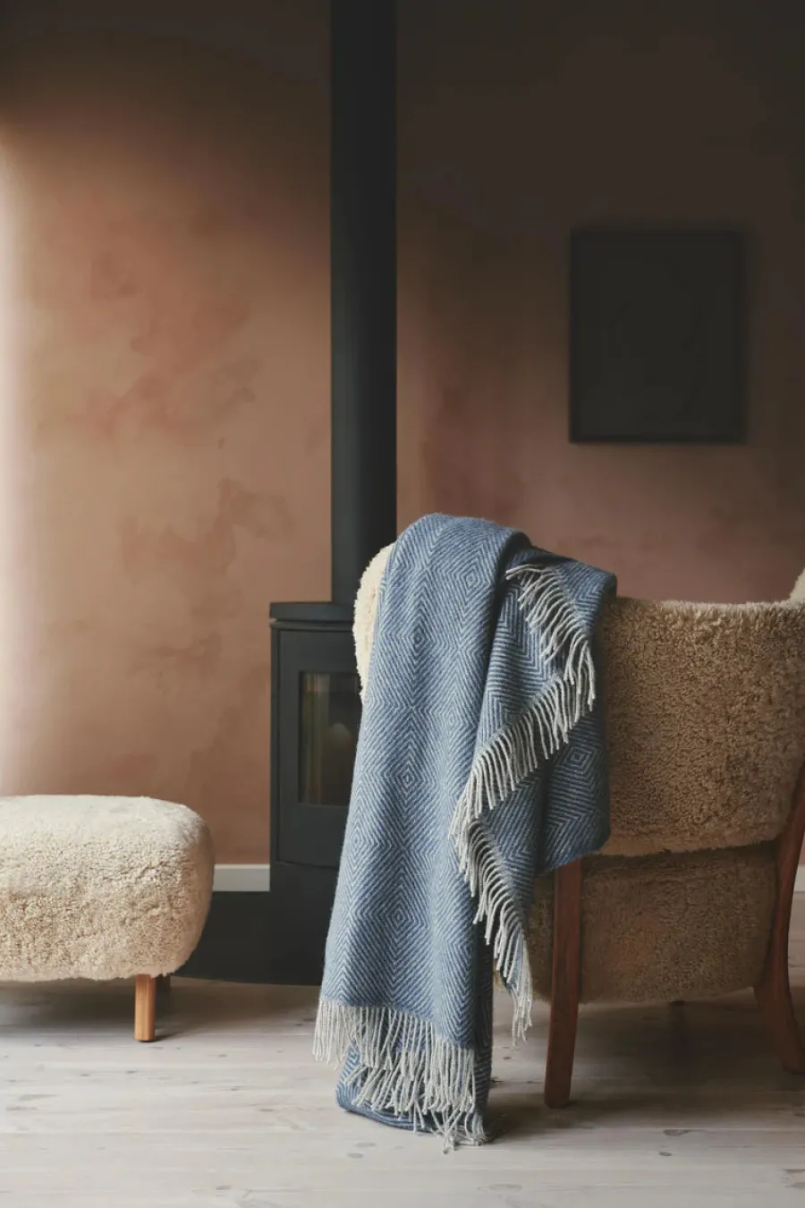 Livø Plaid, rosewood fra<Silkeborg Uldspinderi Discount