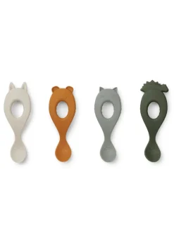 Liva silikone skeer 4-pak, hunter green mix fra<Liewood Outlet