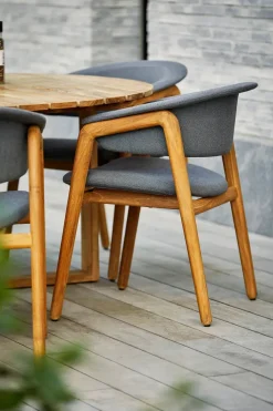 Luna Stol, teak/grey fra<Cane-line New