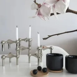 Lys i hvid til Nagel lysestage<STOFF Nagel Outlet