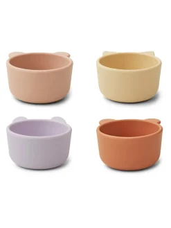 Malene silikoneskåle 4-pak, light lavender multi mix fra<Liewood New