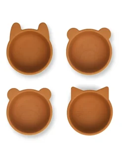 Malene silikoneskåle 4-pak, mustard fra<Liewood Sale