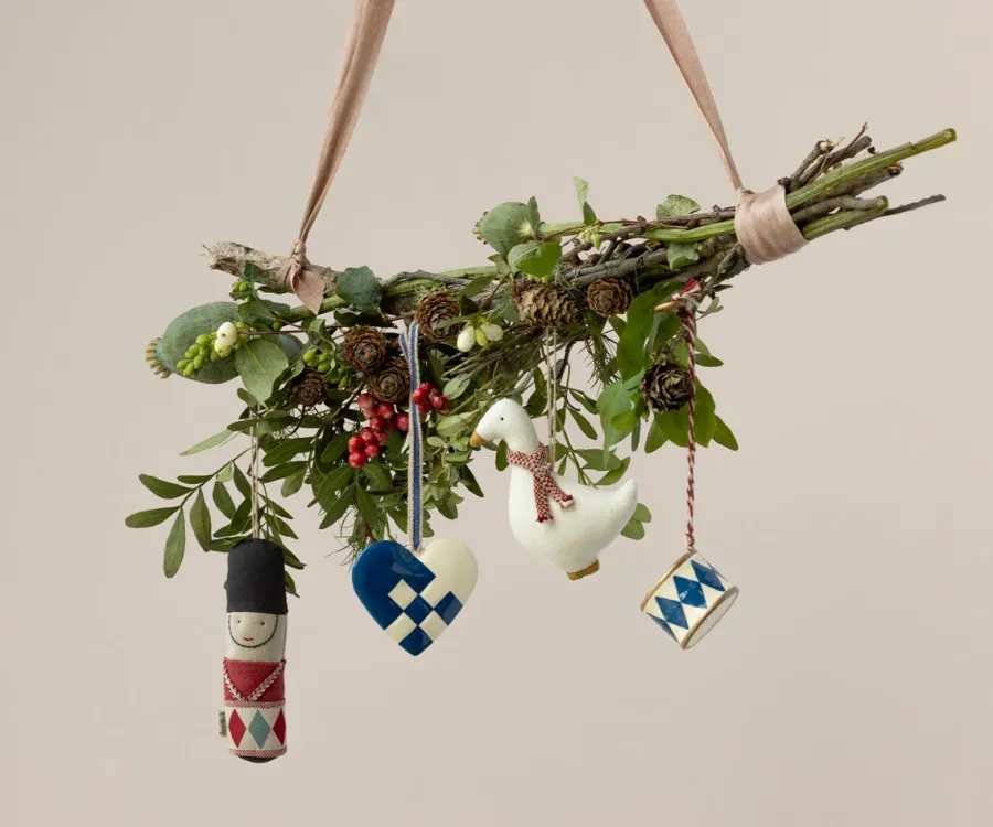 Metal Ornament, tromme, lille - rød fra<Maileg Discount