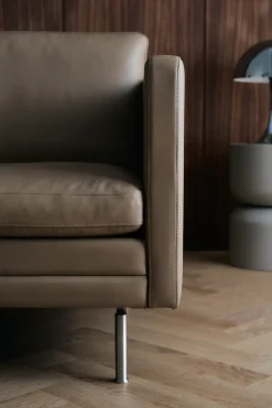 MH276 3 pers. sofa i Baltique anilinlæder fra<Mogens Hansen