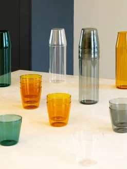 Milk, set of 1 carafe + 2 glasses, clear fra<Nine Outlet