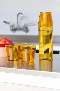 Milk, set of 1 carafe + 2 glasses, clear fra<Nine Outlet