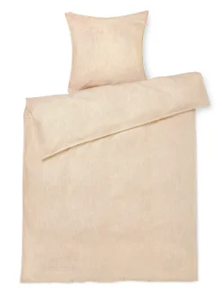 Monochrome Lines Sengetøj, okker/hvid fra<Juna