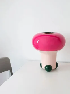 Mushroom Vase, fancy pink/green fra<raawii Hot