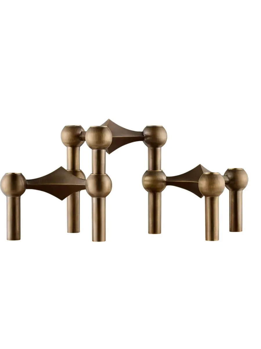 Nagel Lysestage, bronzeret messing fra<STOFF Nagel New
