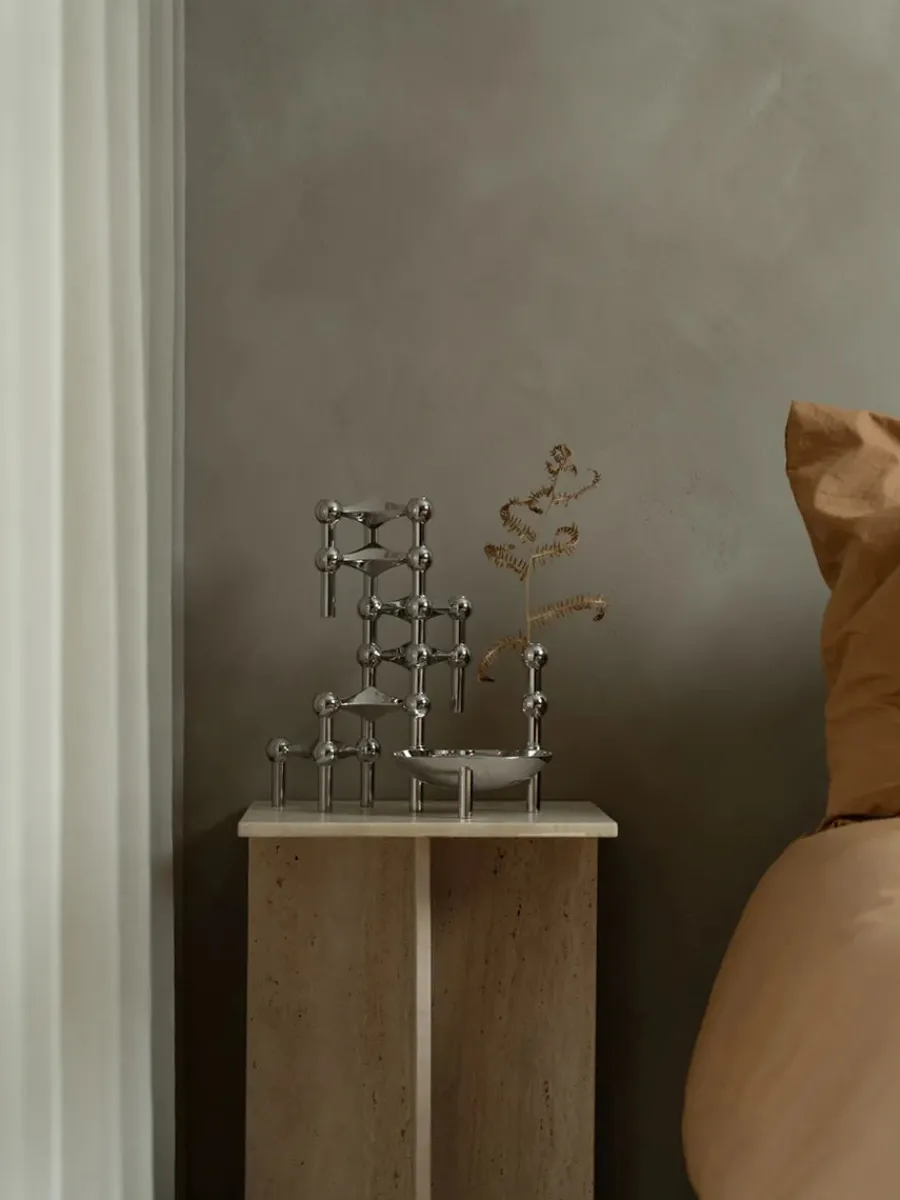 Nagel Lysestage, bronzeret messing fra<STOFF Nagel New