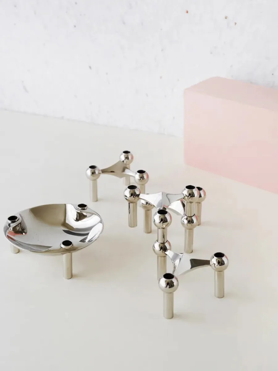 Nagel Lysestage, bronzeret messing fra<STOFF Nagel New