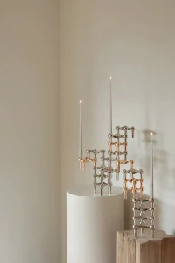 Nagel Lysestage, bronzeret messing fra<STOFF Nagel New