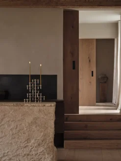 Nagel Lysestage, børstet krom fra<STOFF Nagel Outlet