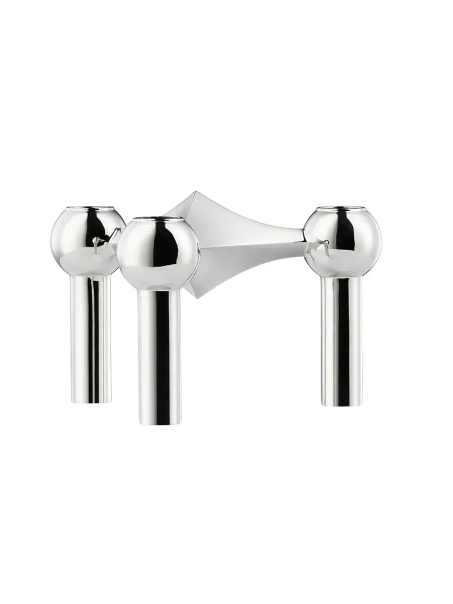 Nagel Lysestage, børstet krom fra<STOFF Nagel Outlet