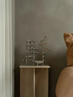 Nagel Lysestage, børstet krom fra<STOFF Nagel Outlet