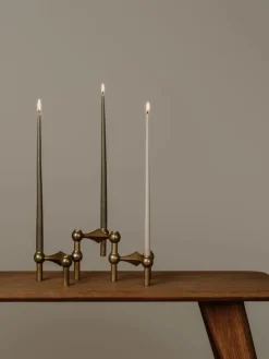 Nagel Lysestage, børstet krom fra<STOFF Nagel Outlet