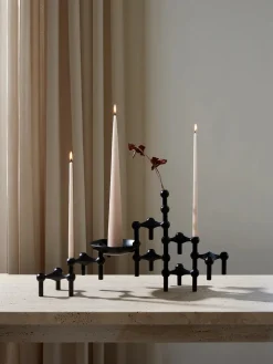 Nagel Lysestage, børstet krom fra<STOFF Nagel Outlet